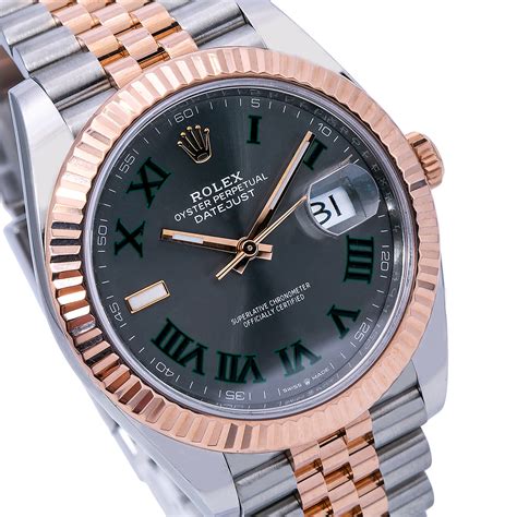 rolex datejust 41 rose gold jubilee price|More.